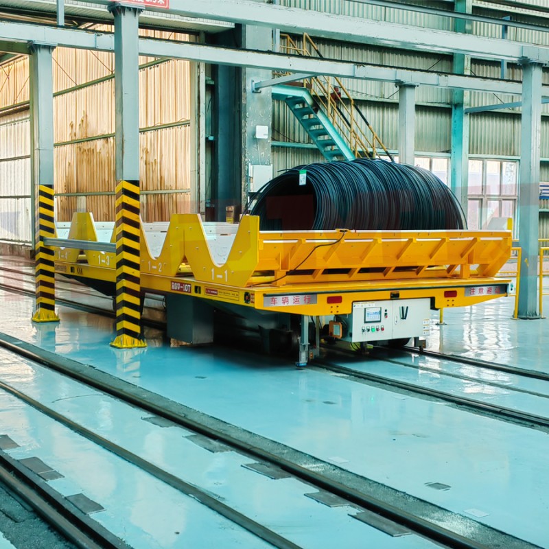 10 ton V şeklinde braket RGV otomatik ray transfer arabası